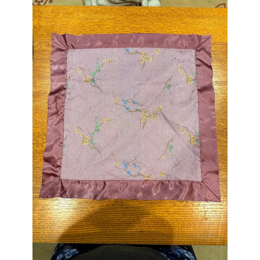 Beautiful Silk Purple Throw Pillow Sham with Blossoms